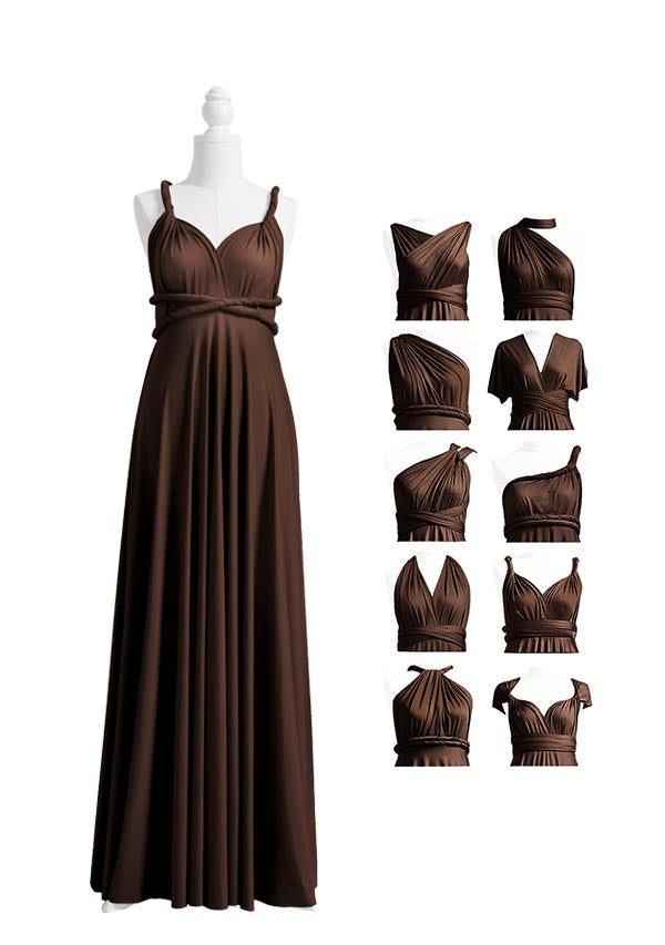 Dark Brown Multiway Infinity Dress