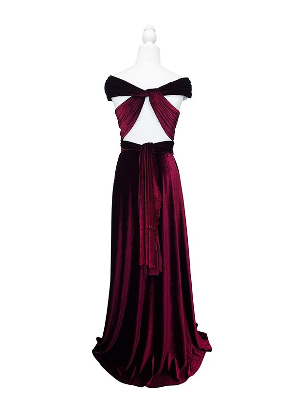 Velvet Burgundy Multiway Convertible Infinity Dress