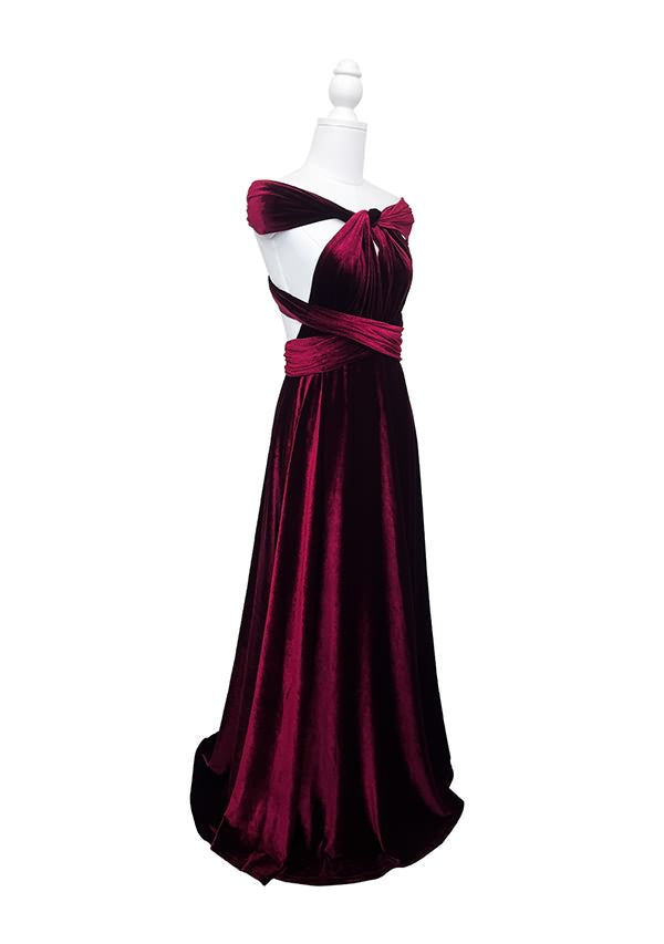Velvet Burgundy Multiway Convertible Infinity Dress