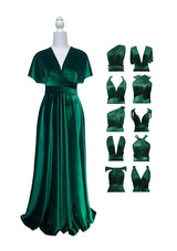 Velvet Dark Green Multiway Convertible Infinity Dress