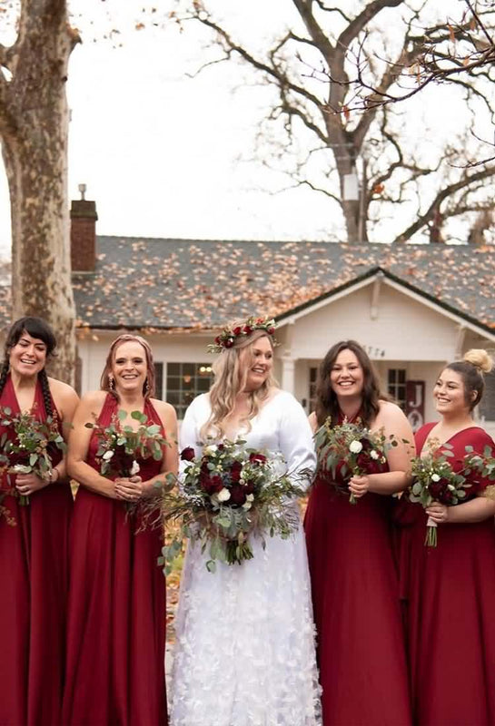Burgundy Infinity Bridesmaid Dresses