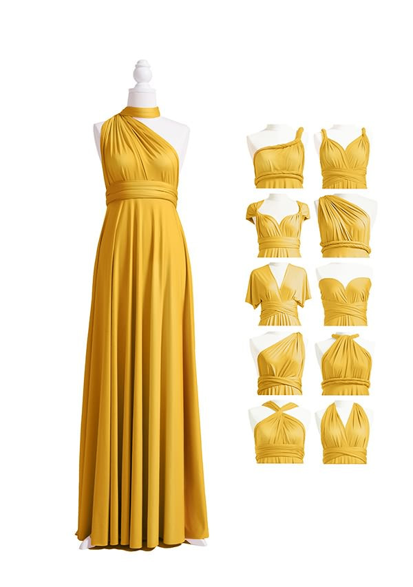 Mustard Yellow Multiway Infinity Dress