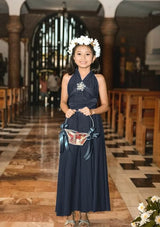 Navy Blue Infinity Dress for Kids