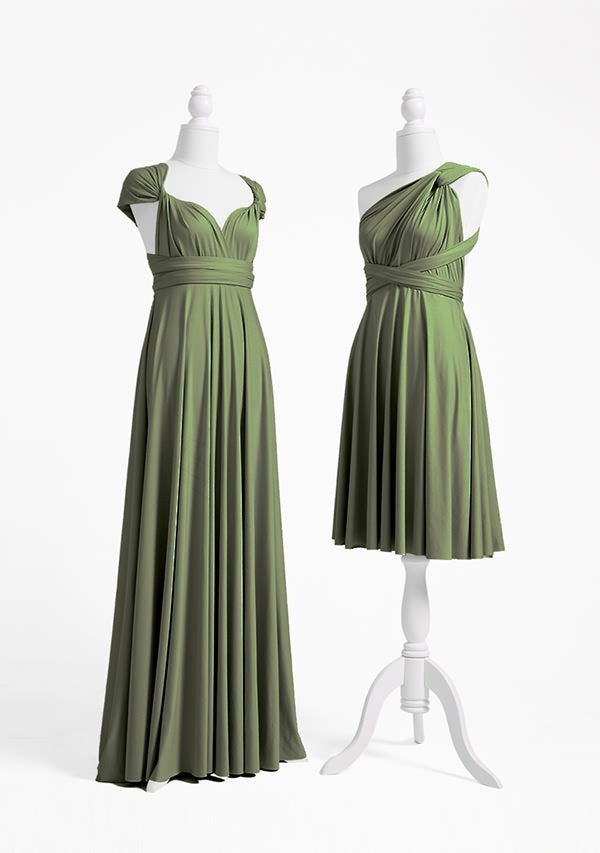 Olive Green Multiway Infinity Dress